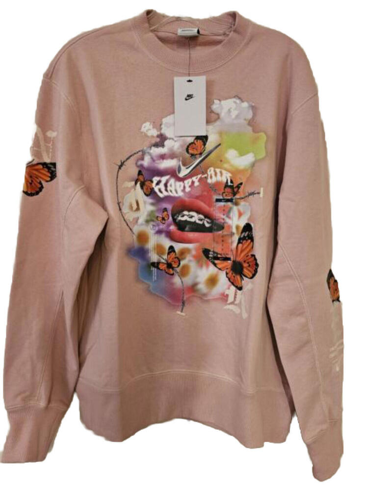 Nike Sportswear Crew Sweater Peach Pink Dz3049-630 Men's Size X-Large $120 MSRP